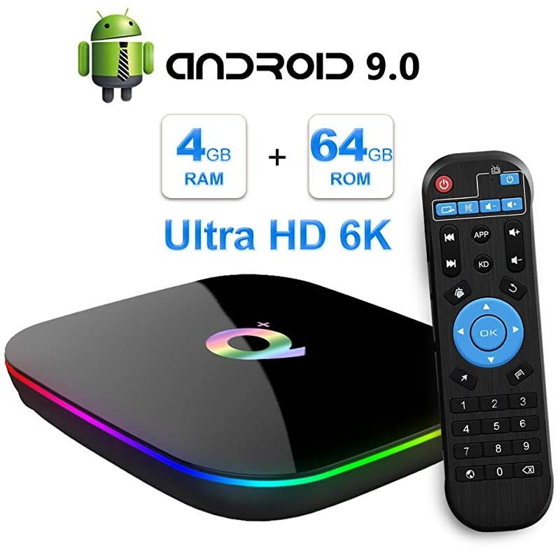 Android 90 TV Box  Allwinner H6 Quad Core 4GB RAM 64GB ROM Q Plus Android TV Box Support 3D 6K HD H265 24GHz WiFi Ethernet HDMI DLNA USB 30 TV Box