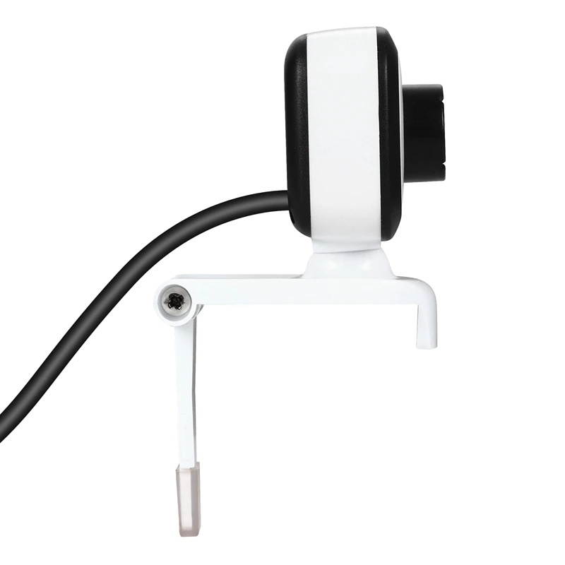 Webcam 480P HDWeb Camera with Built-in HD Microphone USB Plug Play Web Cam Widesn Video White