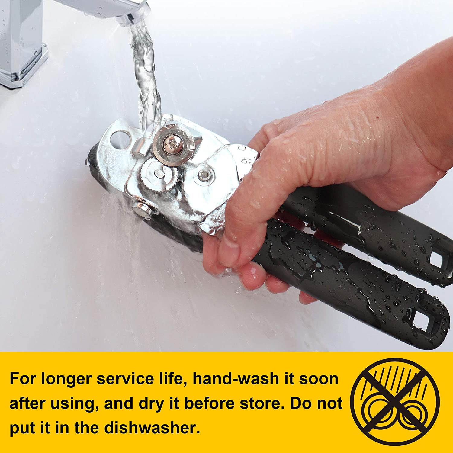 Can Opener Safety Cut 3-in-1 Durable Stainless Steel Can Opener Manual Smooth Edge Food Can Openers Bottle Kitchen