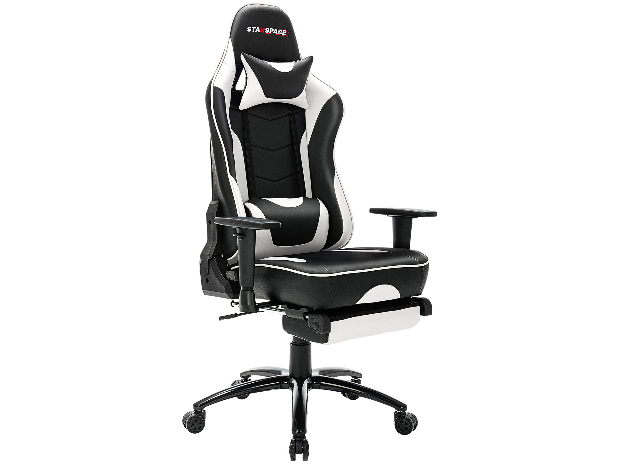 STARSPACE Ergonomic Adjustable Gaming Chair with Massage and Footrest Lumbar Support Racing Desk Chair Office Chair