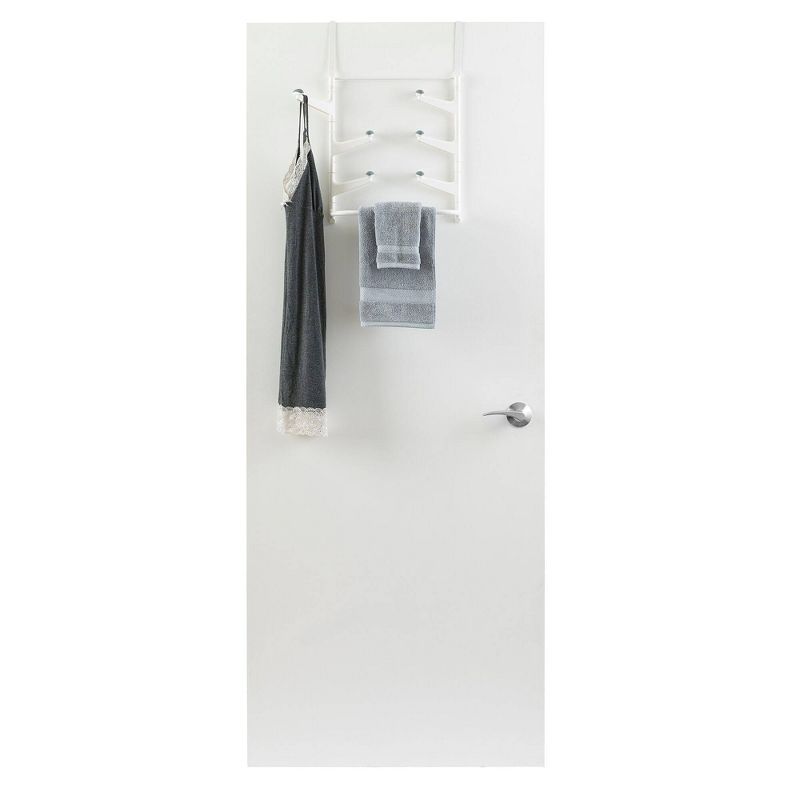 Neatfreak Over The Door 6 Peg Swivel White