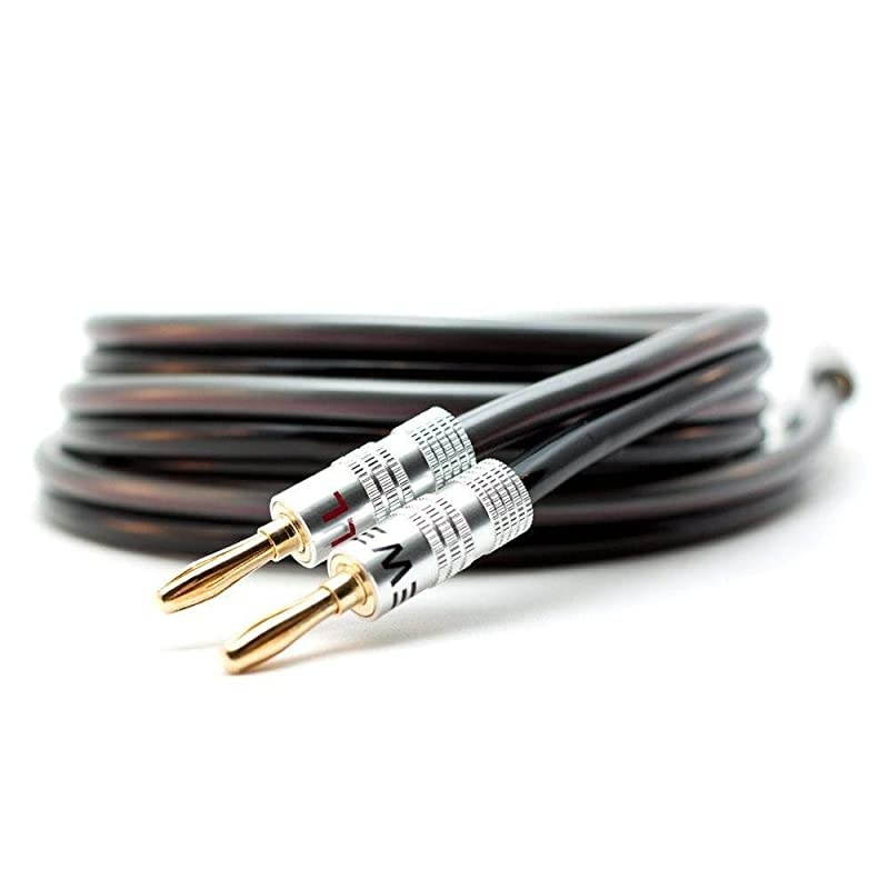 12 AWG 259 Strand Speaker Wire with Banana Plugs 6 Feet