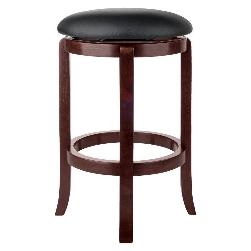24" Walcott Swivel Counter Height Barstool Walnut - Winsome