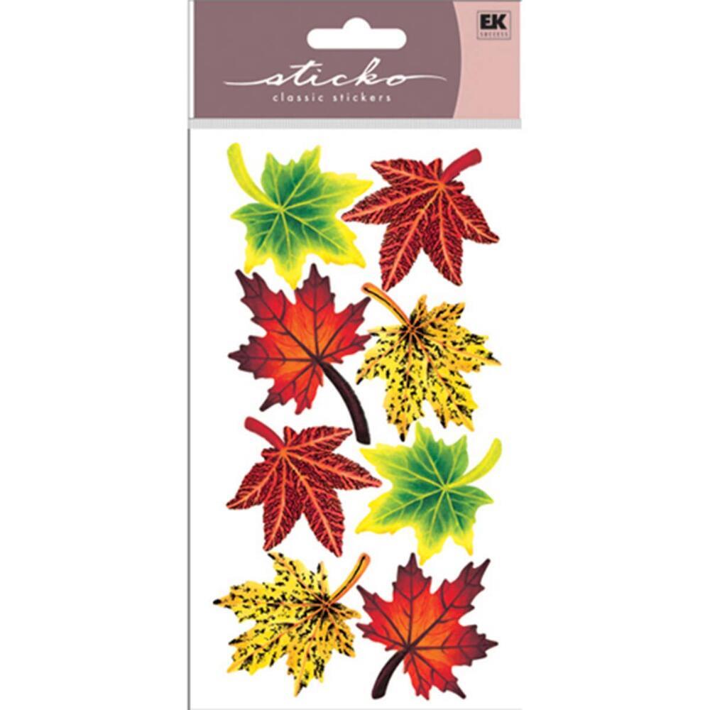Sticko SPVM-08 Sticko Vellum Stickers-Maple Leaves