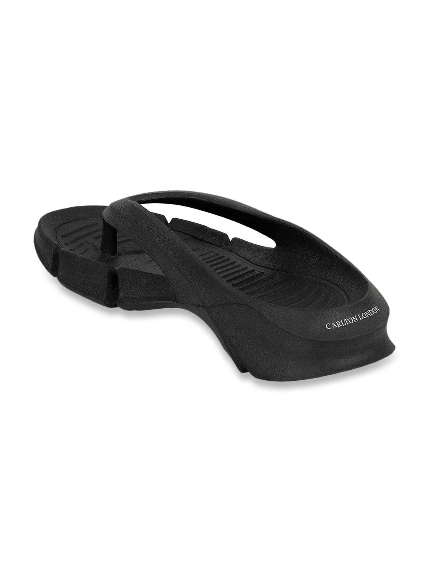 Carlton London Men's Charcoal Grey Flip Flops