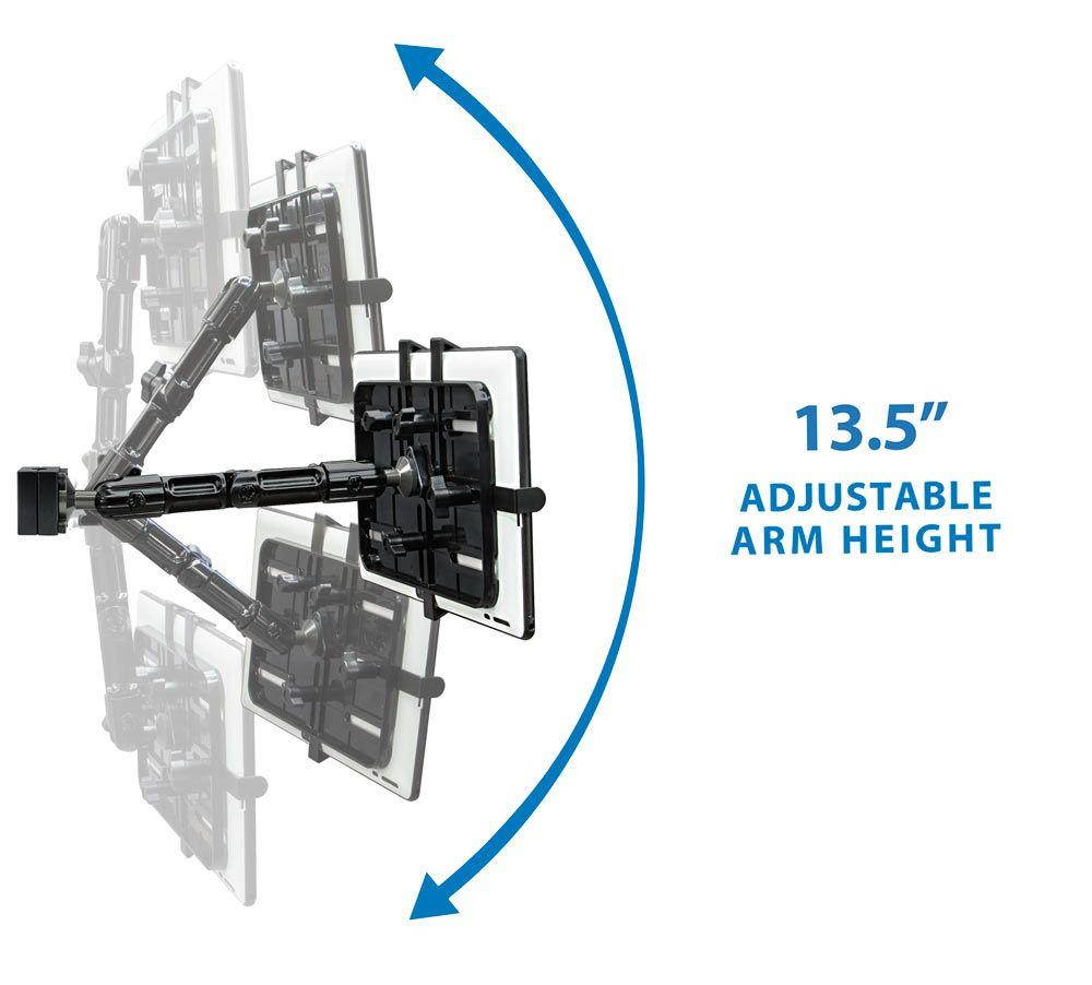 Mount-It! Premium Car Headrest Tablet Holder with Adjustable Arm |  Heavy Duty Aluminum Car Tablet Mount for iPad