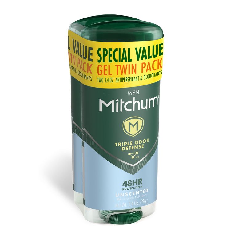 Mitchum Men's Antiperspirant & Deodorant Gel Unscented - 2pk - 3.4oz