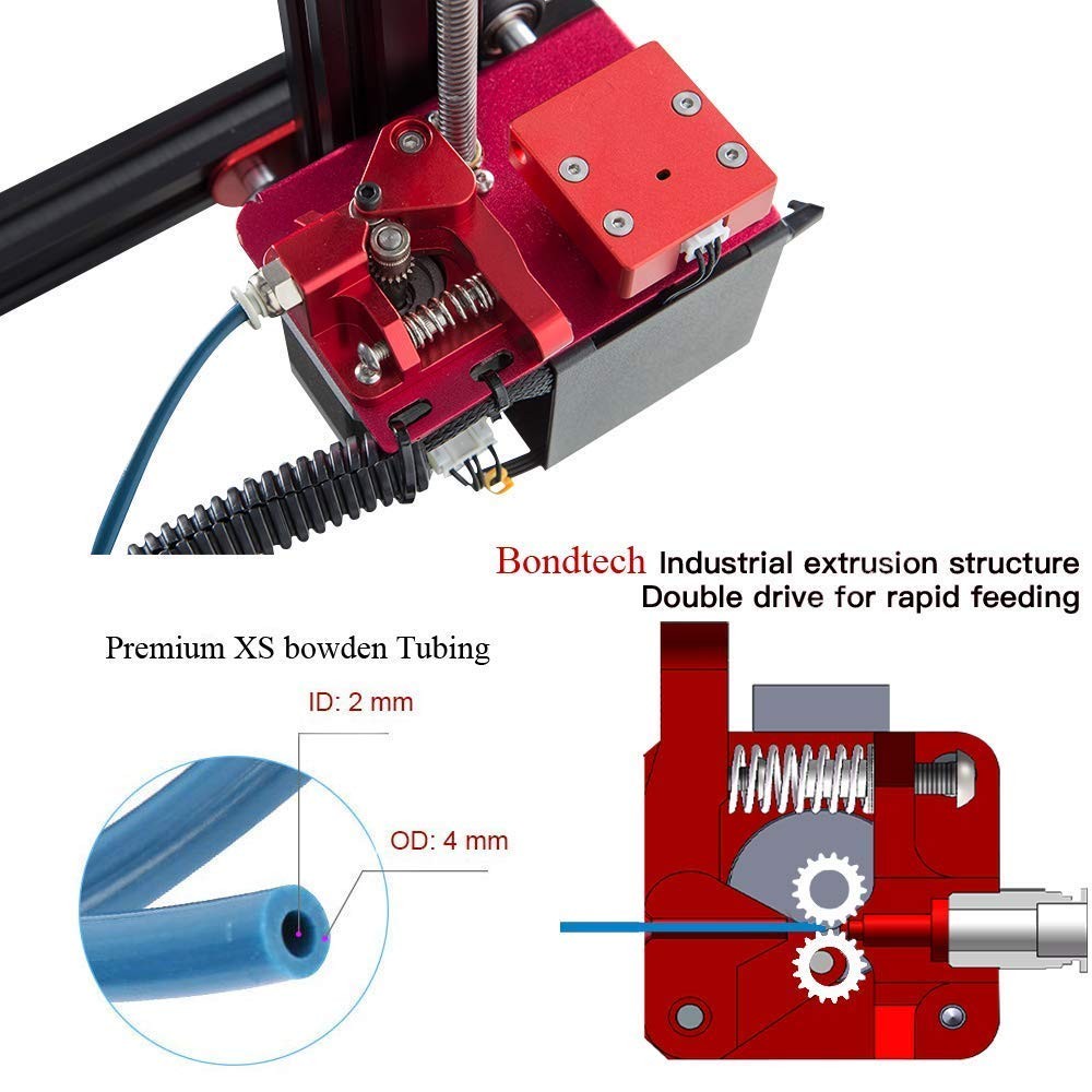 2020 New X5SA Pro 3D Printer High Precision Large Build Size Double Axis External Guide Rail and Titan Extruder, TRONXY 3D Printer