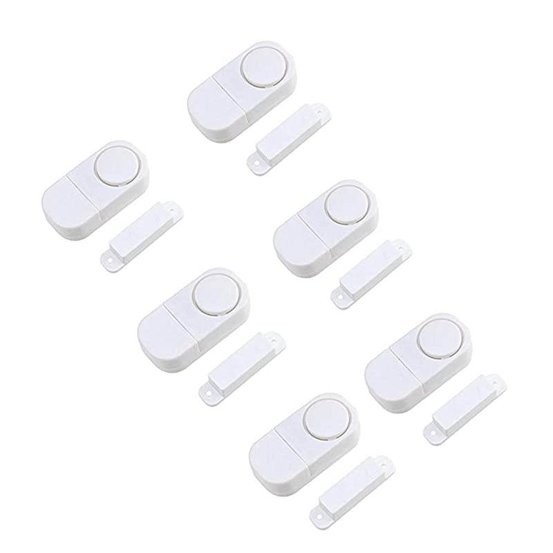 Window Alarm Home Security Wireless Magnetic Sensor Burglar AntiTheft Alarm 6 pcs