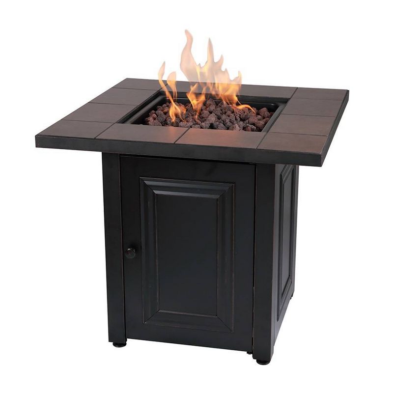 Vanderbilt Gas Outdoor Fire Pit with Ceramic Tile Mantel - Endless Summer