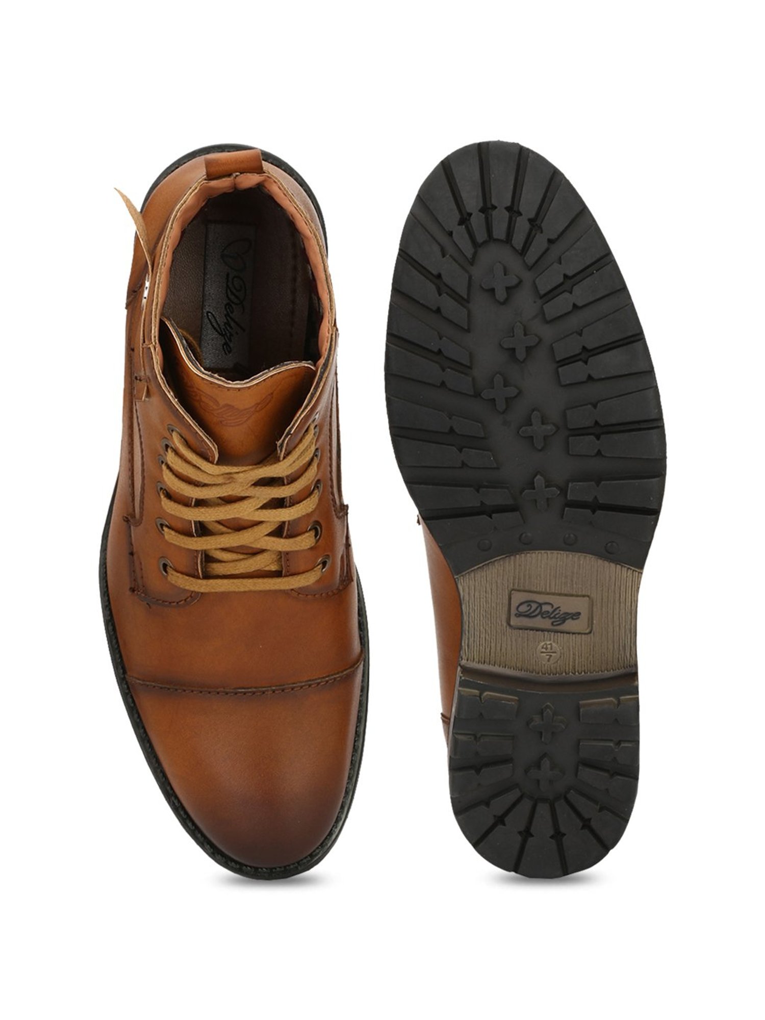 Delize Men's Tan Derby Boots