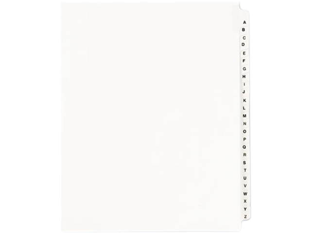 Avery 01400 Avery-Style Legal Side Tab Divider, Title: A-Z, Letter, White, 1 Set