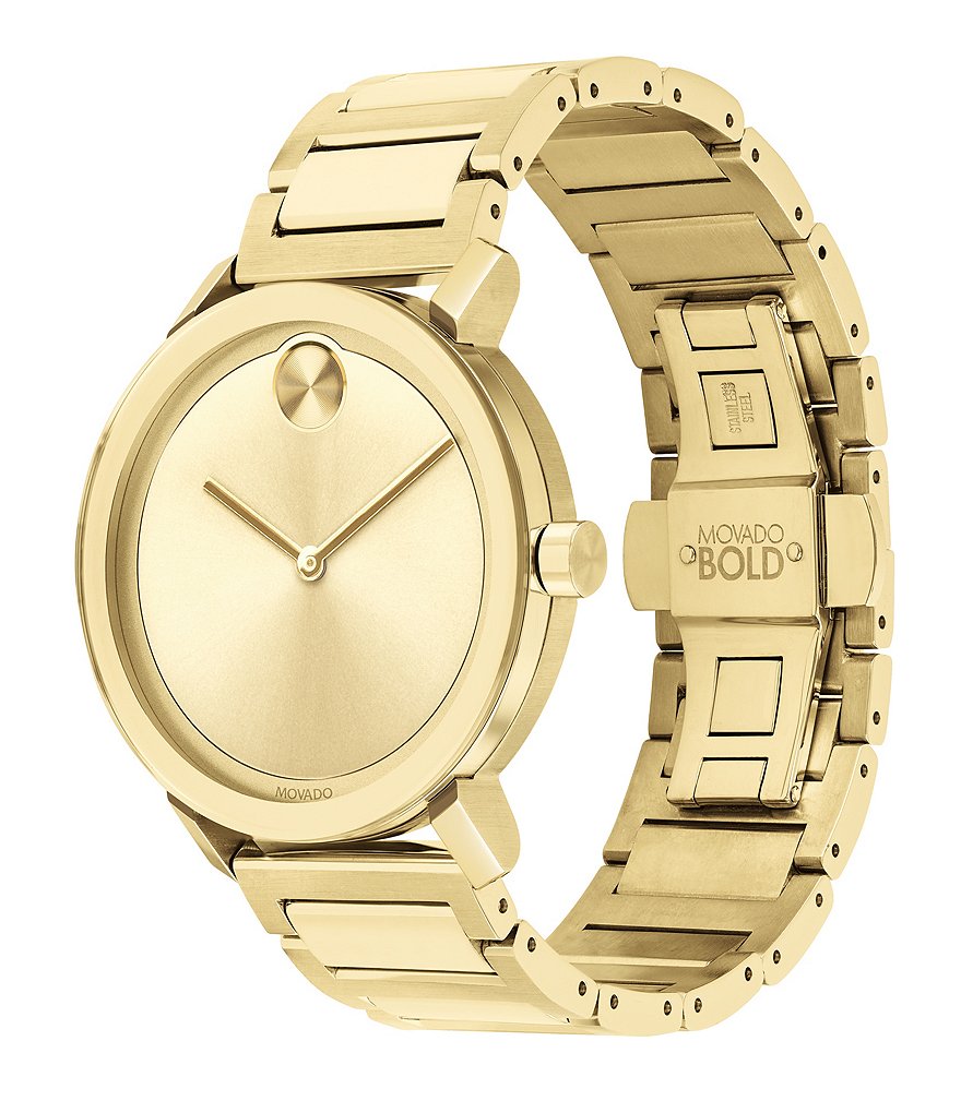 Movado Bold Evolution Gunmetal Link Bracelet Watch