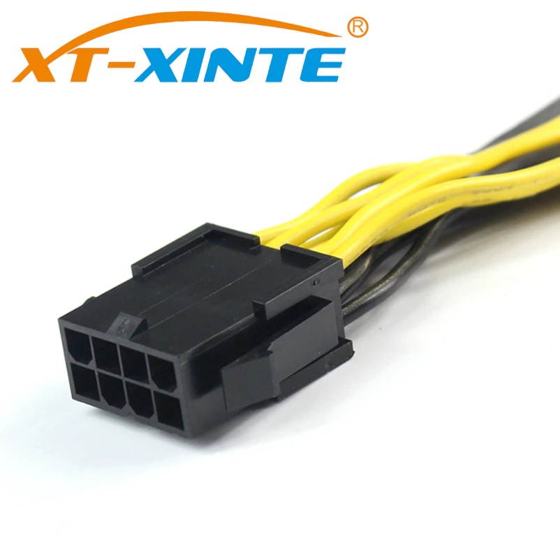 CPU 8Pin to Graphics Video Card Dual PCI-E PCIe 8Pin ( 6Pin + 2Pin ) Power Supply Splitter Cable Cord 15cm Miner Cables