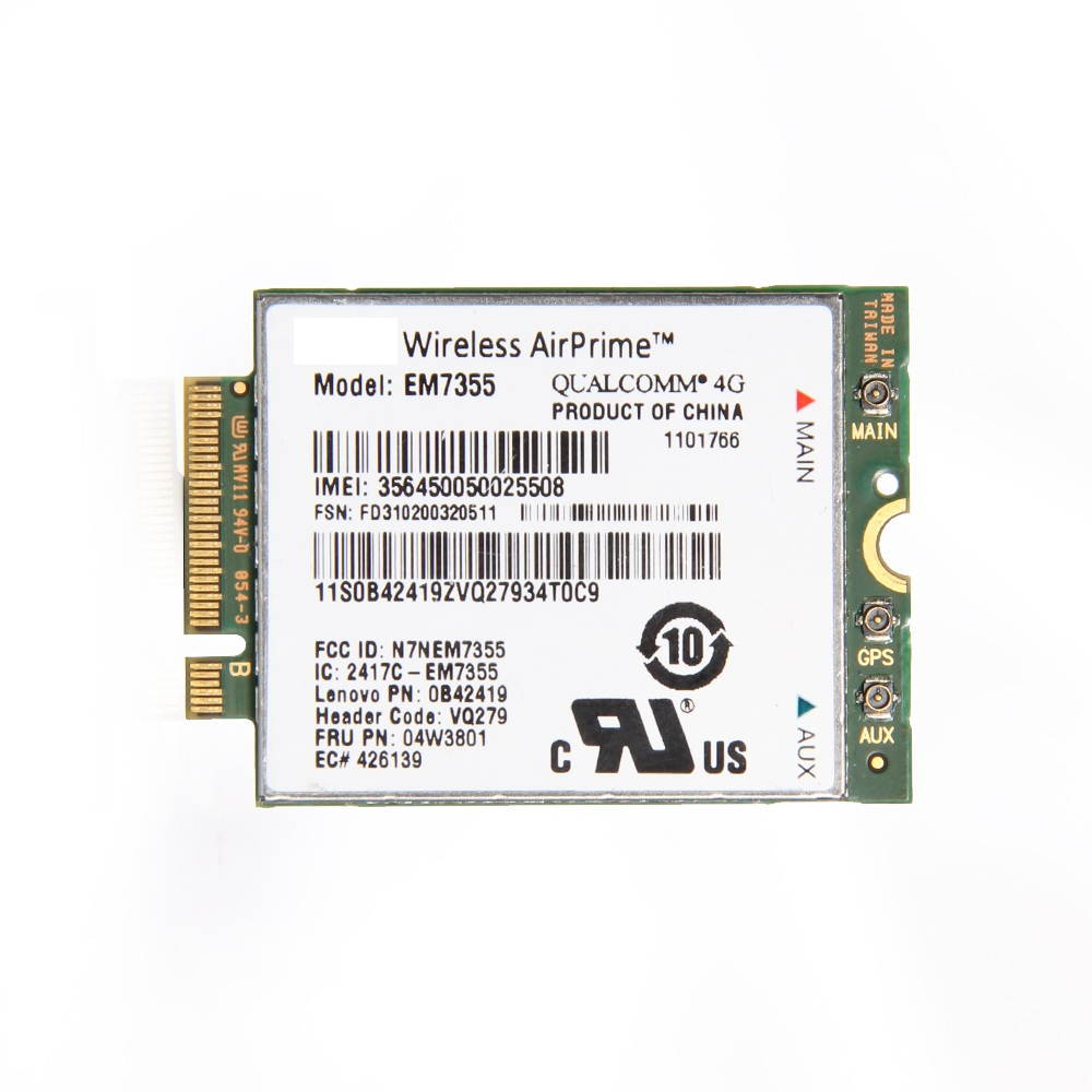 Gobi5000 EM7355 LTE/EVDO/HSPA+ 42Mbps NGFF Card 4G Module for Lenovo Thinkpad T431s T440 T440s T440p T540P W540 X240