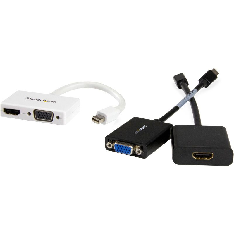 StarTech.com Mini DisplayPort to HDMI and VGA Adapter - Mini DisplayPort Multiport Hub for Your HDMI or VGA Monitor/Display (MDP2HDVGAW)