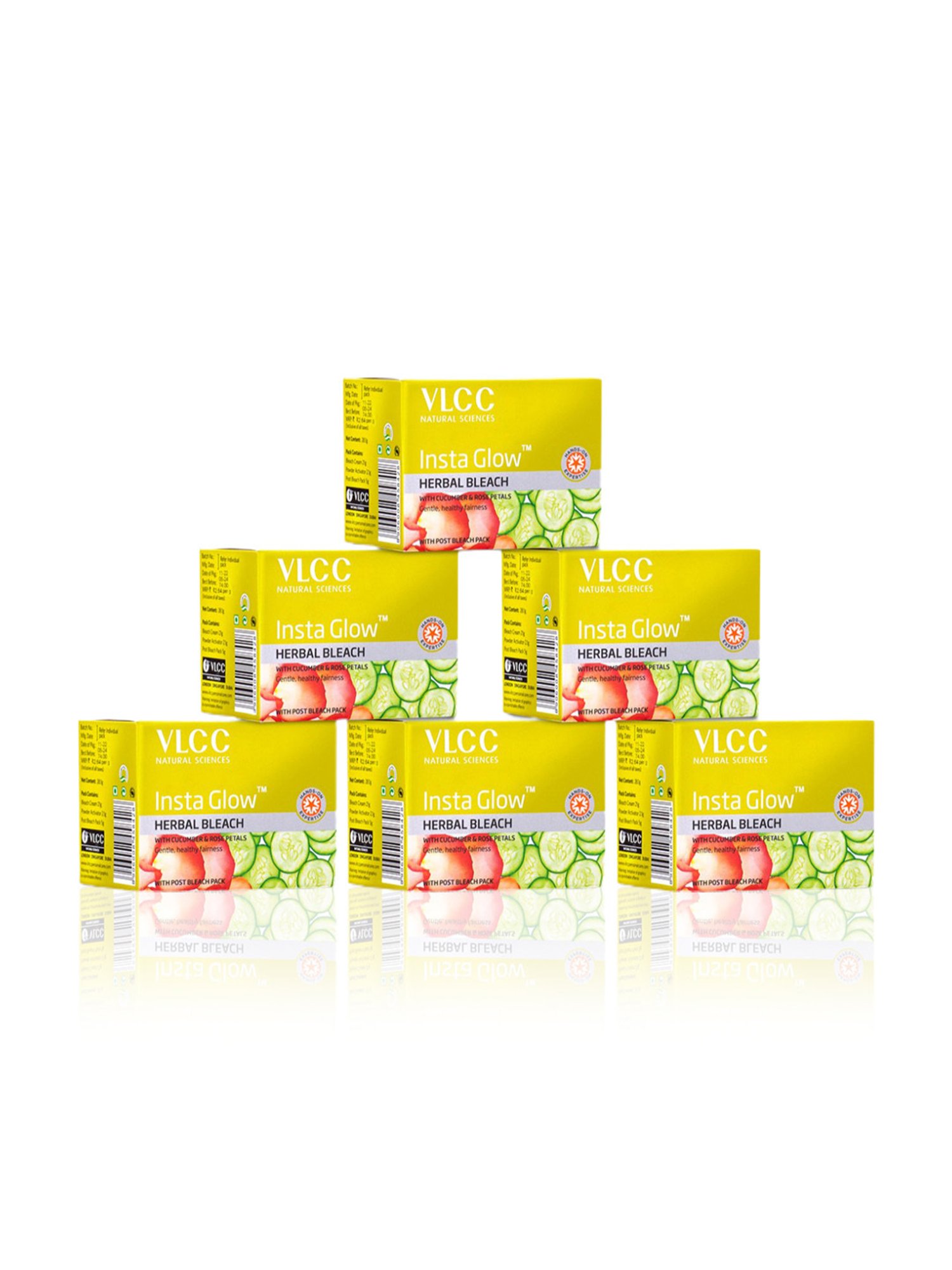 VLCC Insta Glow Herbal Bleach - Pack of 6