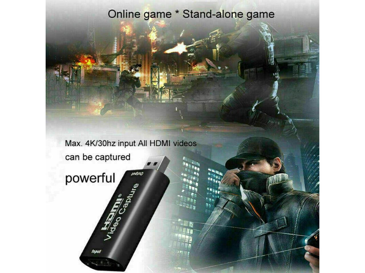 Audio Video Capture Card HDMI to USB 2.0 1080P Record Directly to Computer for Gaming, Streaming, Teaching, Video Conference or Live Broadcasting