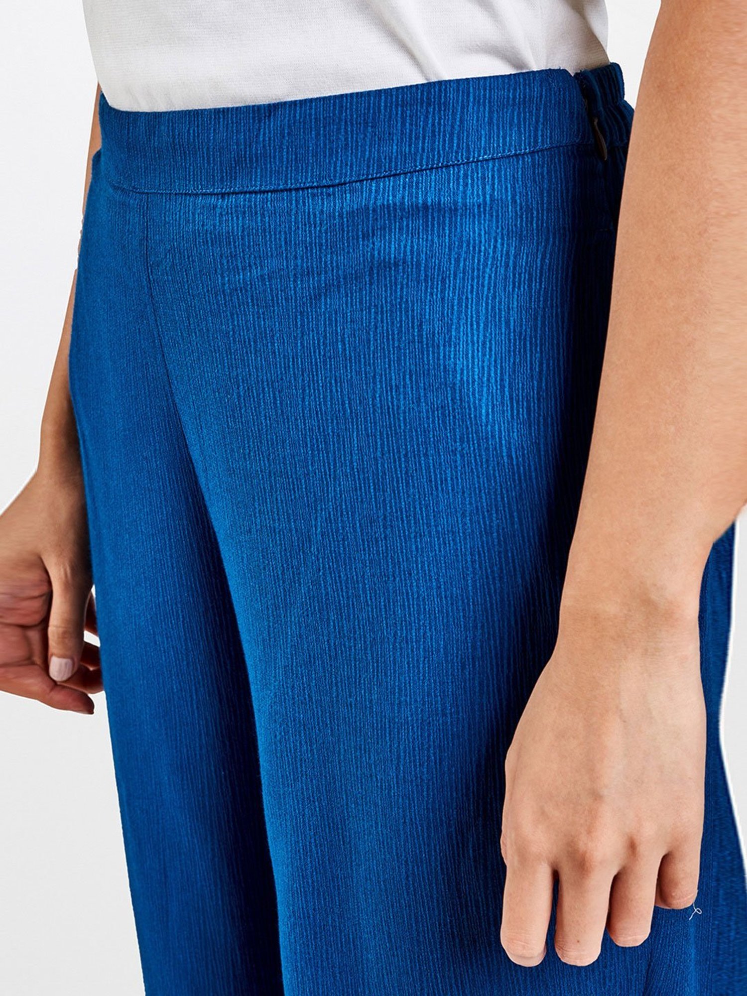 Global Desi Indigo Regular Fit Trousers