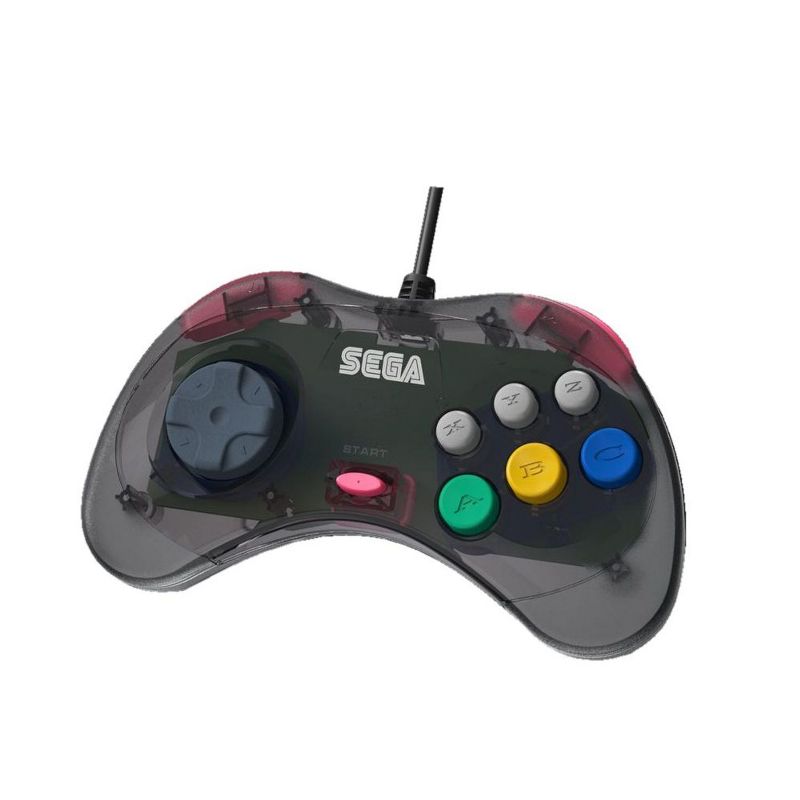 Retro-Bit SEGA Saturn Control Pad (USB Port) Compatible with PC, Black