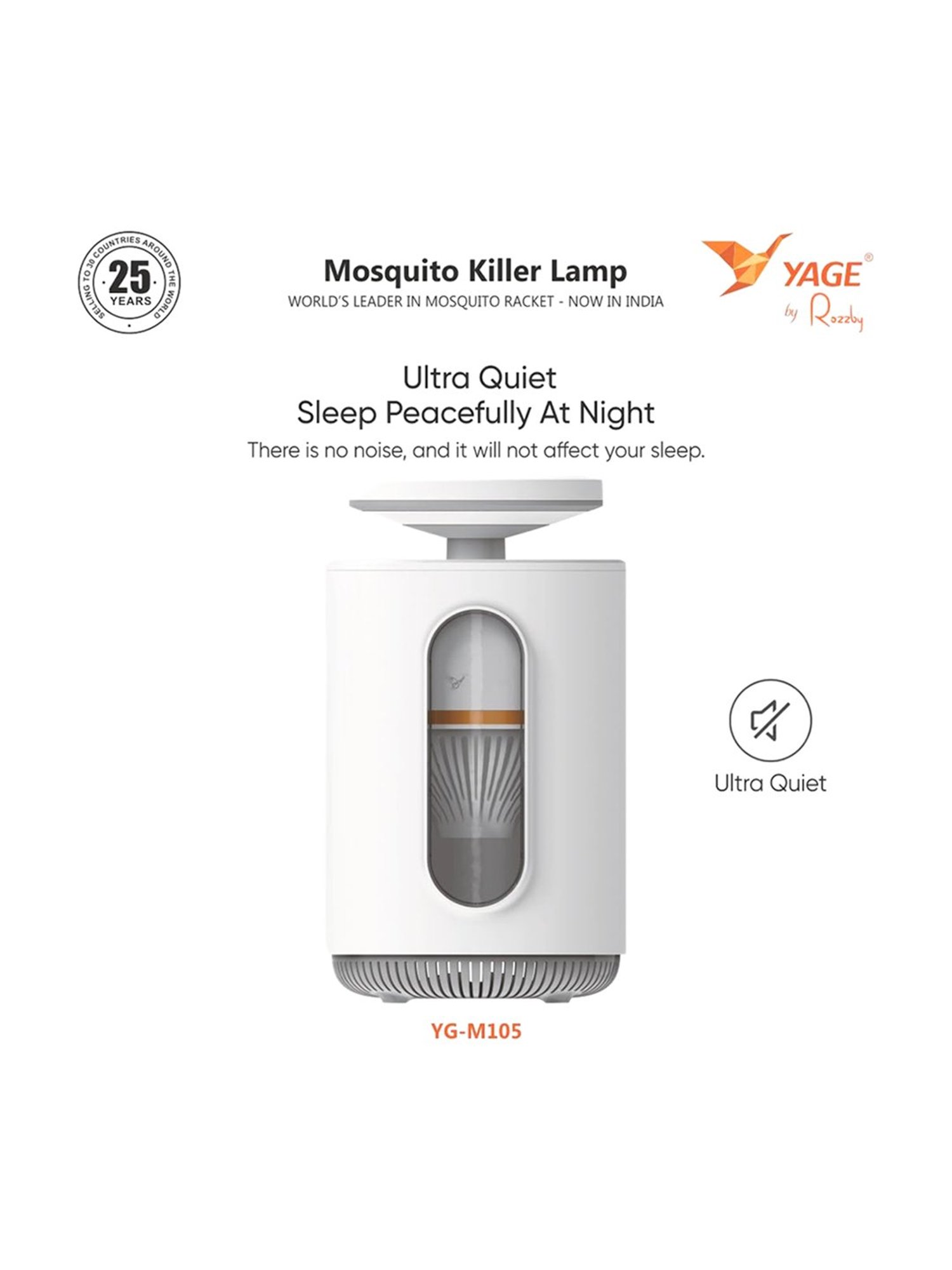 Yage by Rozzby YGM105 Mosquito Killer Lamp with Timer Mosquito Control (White)