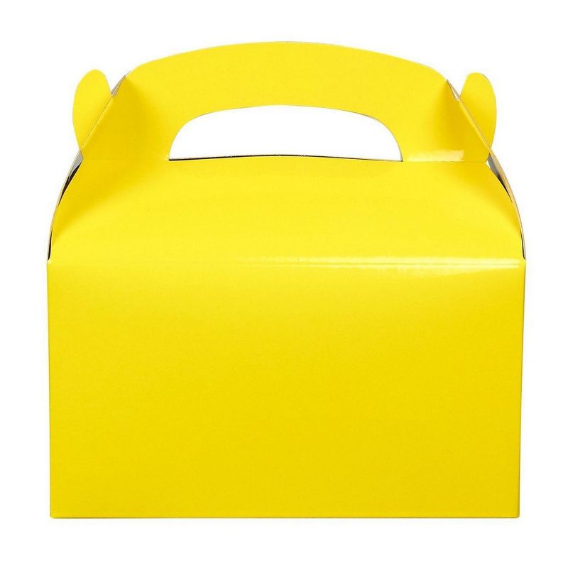 24 Treat Boxes Gable Favor Goodie Gift Storage Box for Party 6.2x3.5x3.6" Yellow