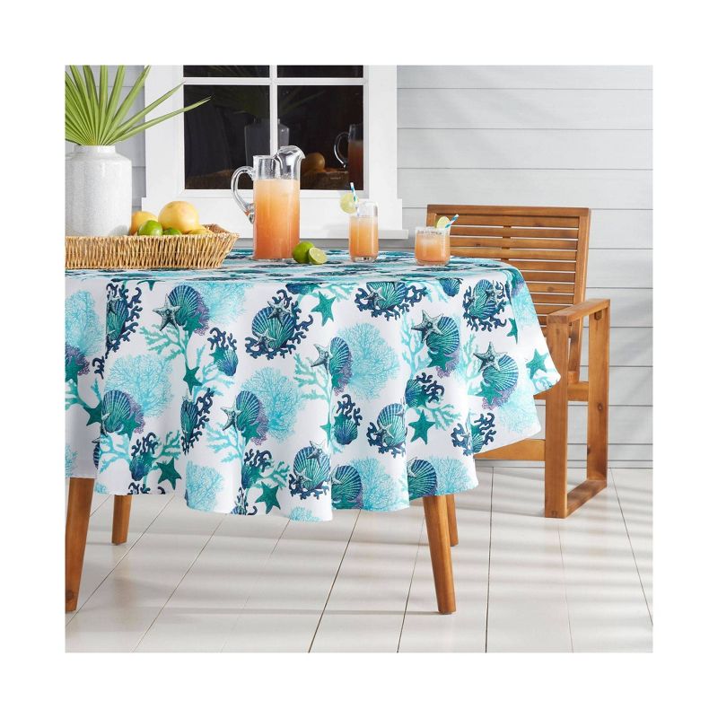 70" Coastal Coral Round Tablecloth - Fiesta