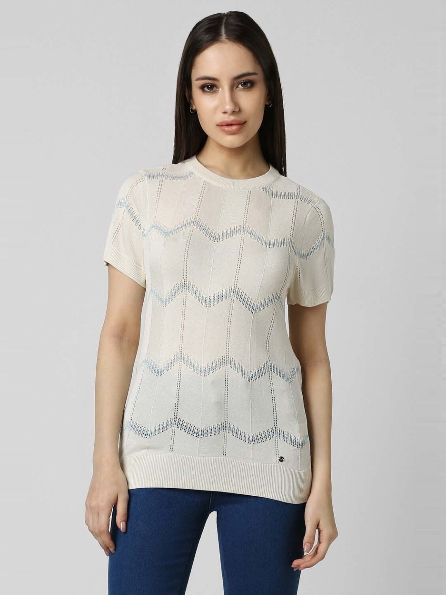 Van Heusen Beige Printed Top