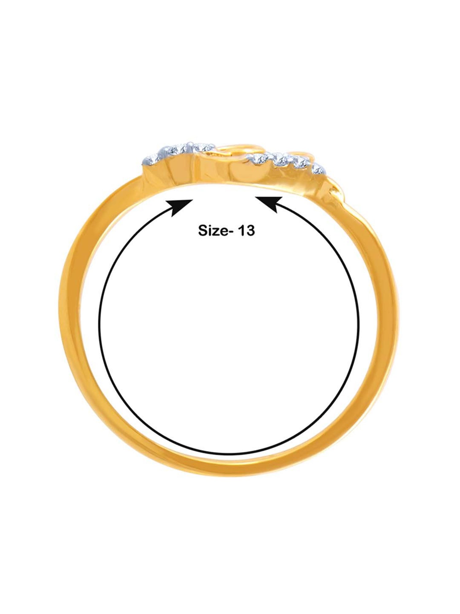 Mia By Tanishq Nature's Finest 14k Yellow Gold Radiant Sp Elegance Diamond Ring