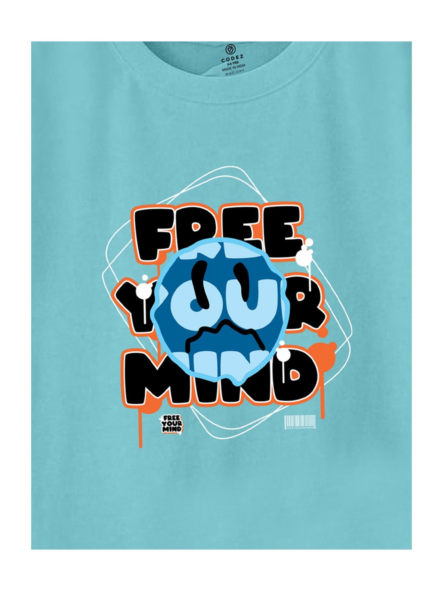 Codez Kids Blue & White Printed T-Shirt (Pack Of 2)