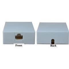 Surface Mount Jack 8P8C White (For Phone Use Only)