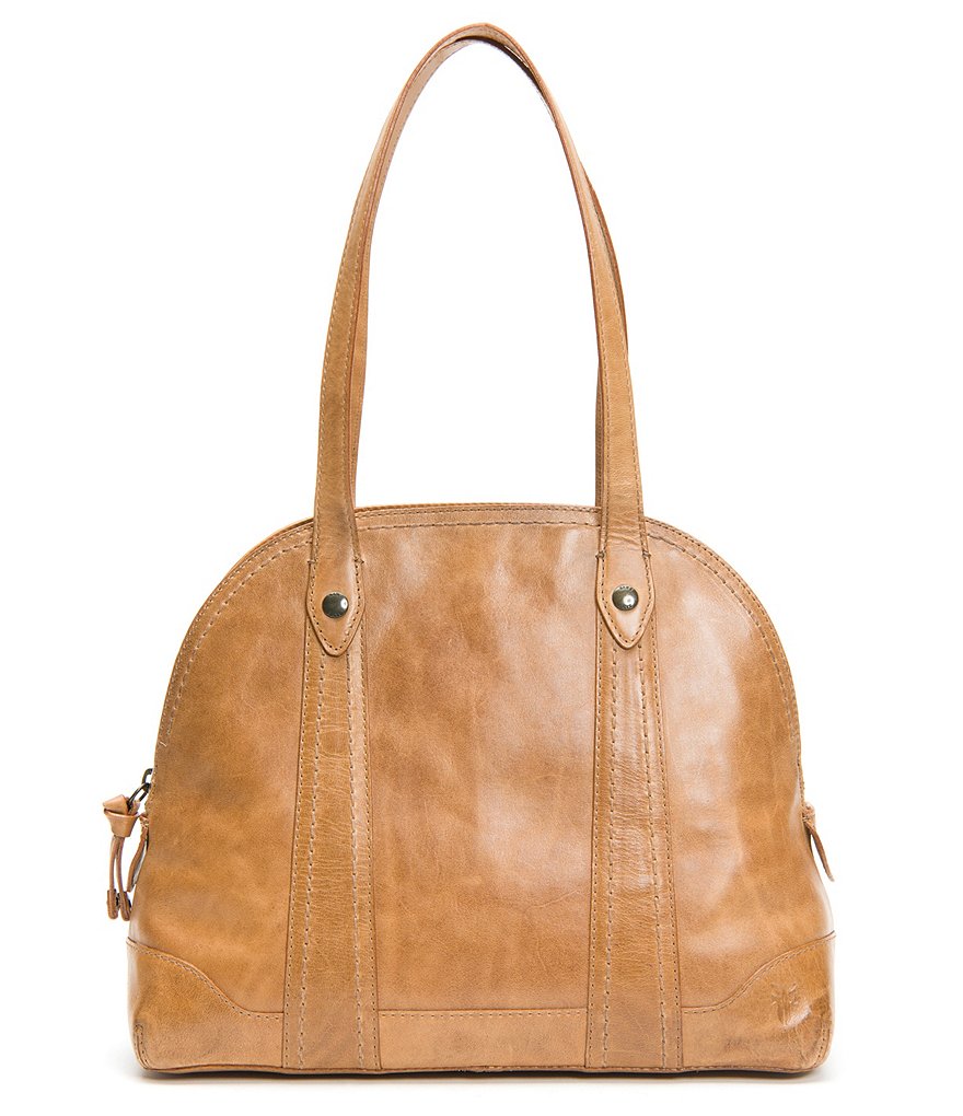 Frye Melissa Zip Domed Leather Satchel Bag
