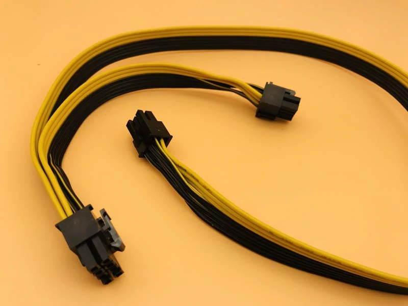Modular PSU Power Supply Cables PCI e Molex 6pin to 2 PCI e 8 pin 6+2pin PCI Express Internal Power Splitter Ribbon Cable