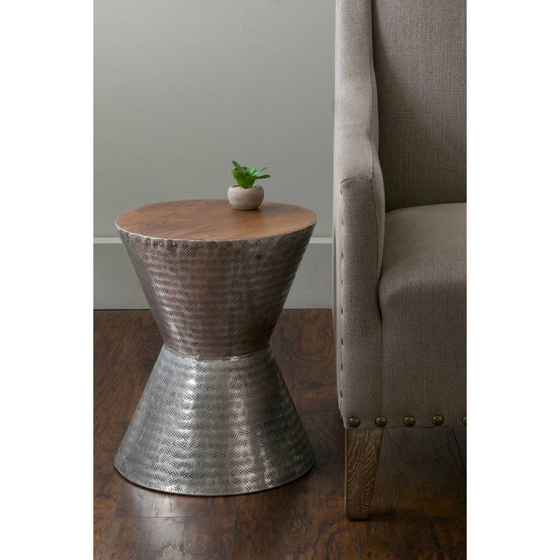 Lupton Teak Accent Table Silver - East At Main