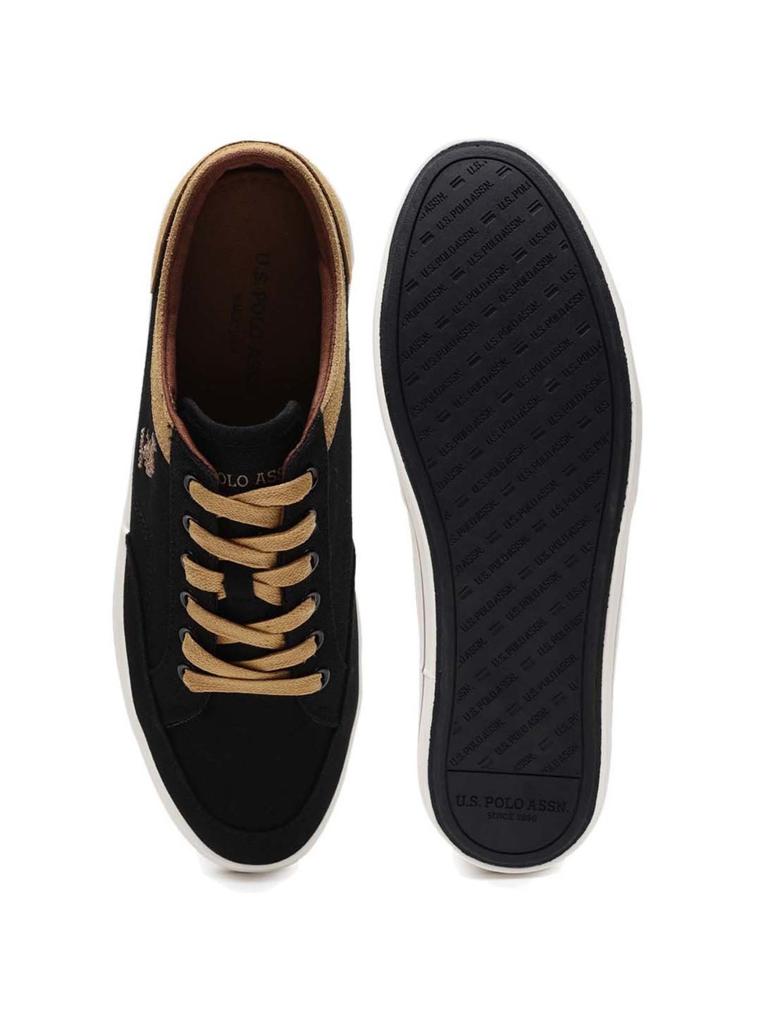 U.S. Polo Assn. Men's MONTON 4.0 Black Casual Sneakers