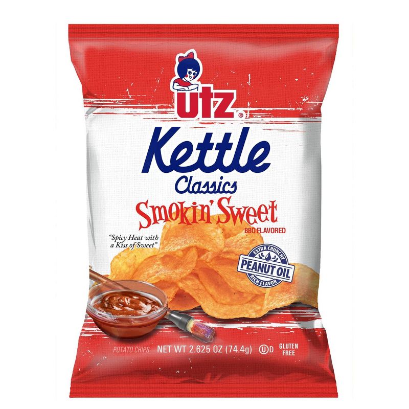 Utz Kettle Classics Smokin Sweet BBQ Flavored Potato Chips - 2.625oz