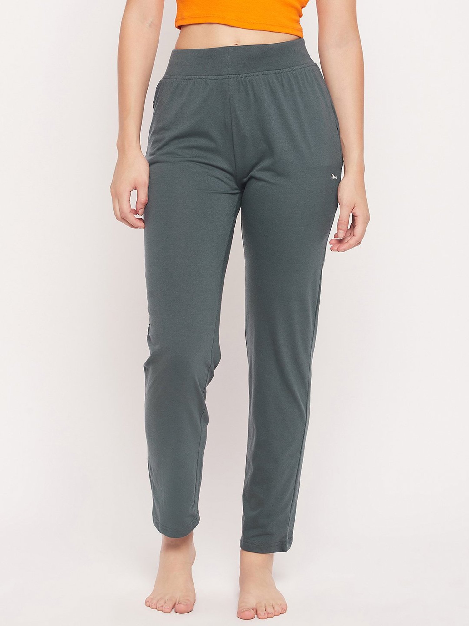 Okane Grey Mid Rise Lounge Pants