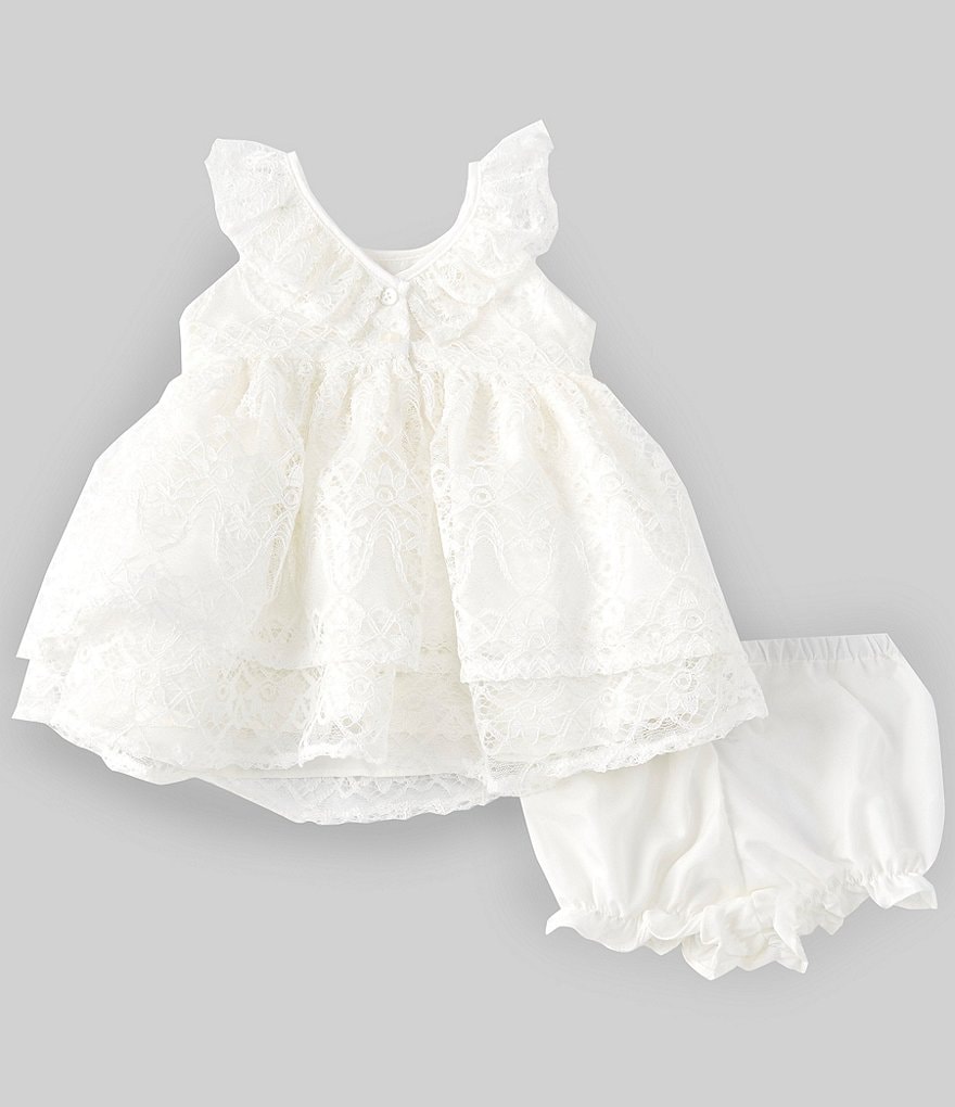 Laura Ashley Baby Girls Newborn-24 Months Patterned Lace Fit-And-Flare Dress