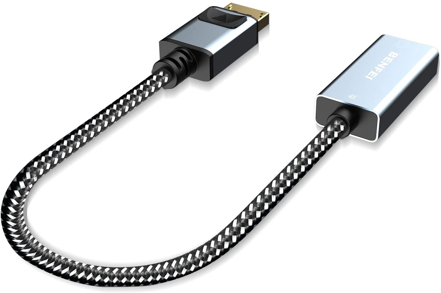 DisplayPort to HDMI Benfei Gold-Plated DP Display Port to HDMI 4K Adapter (Male to Female) Compatible for Lenovo Dell HP and Other Brand