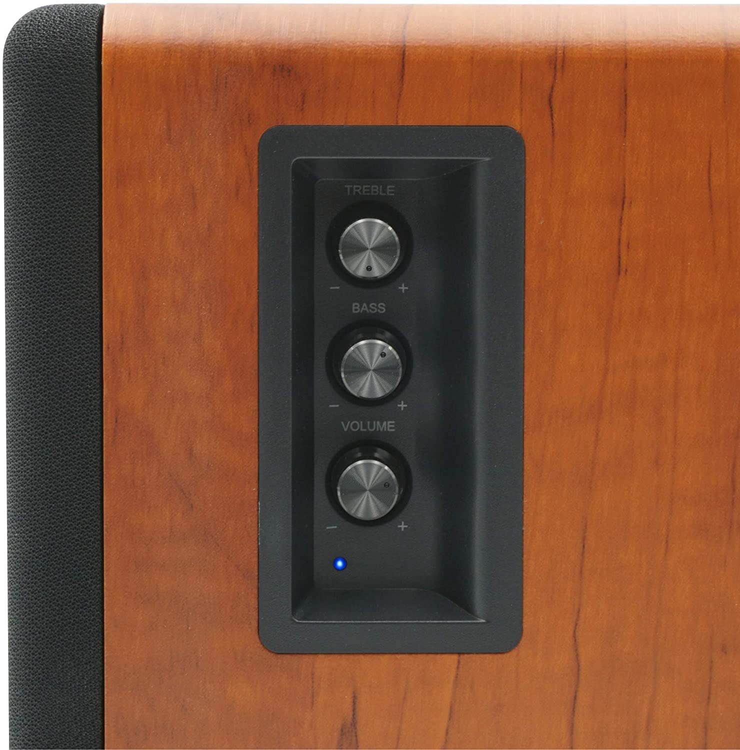 SINGING WOOD BT25 Powered BT Bookshelf Speakers Studio Monitor Speakers 2 AUX Input 2 Speakers Wooden Enclosure Max 50 Watts RMS(Beech Wood)