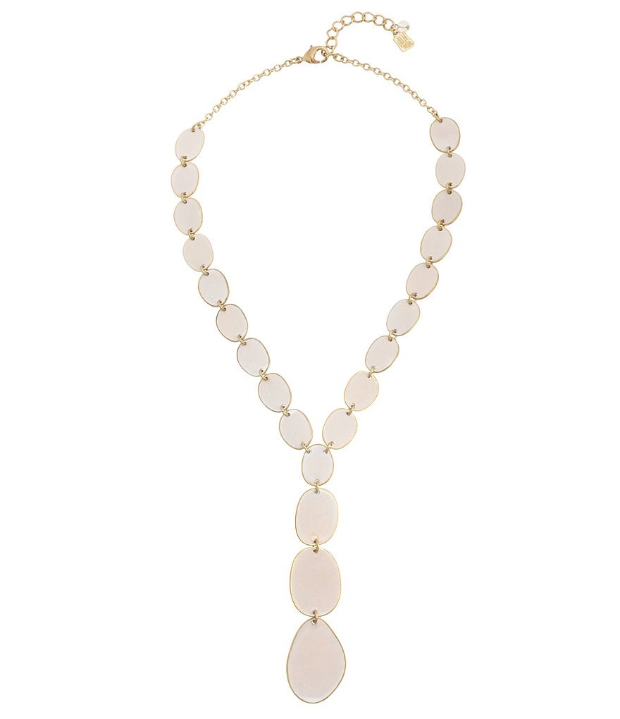 Robert Lee Morris Soho Patina Disc Y-Necklace