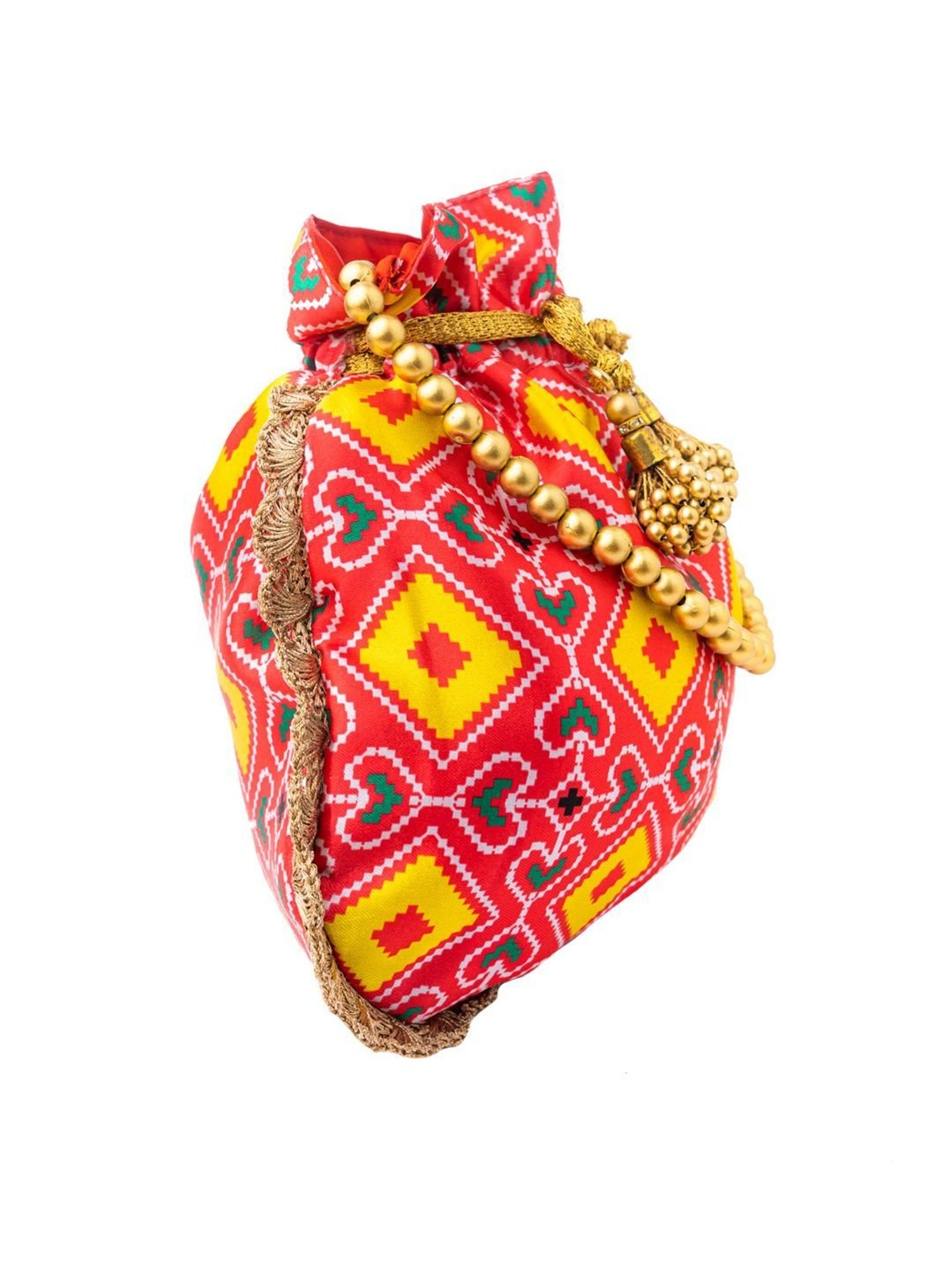 NR by Nidhi Rathi Pink Printed Potli