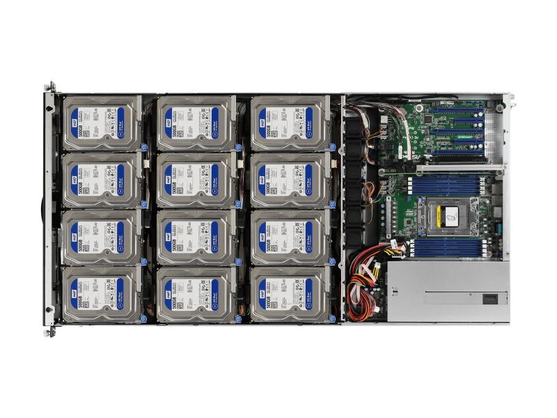 Asrock Rack 1U12XL-EPYC/2T 1U Rackmount Server Barebone AMD SP3 (LGA4094) EPYC 7002/7001 Hot-Swap Bay SATA/SAS HDD/SSD