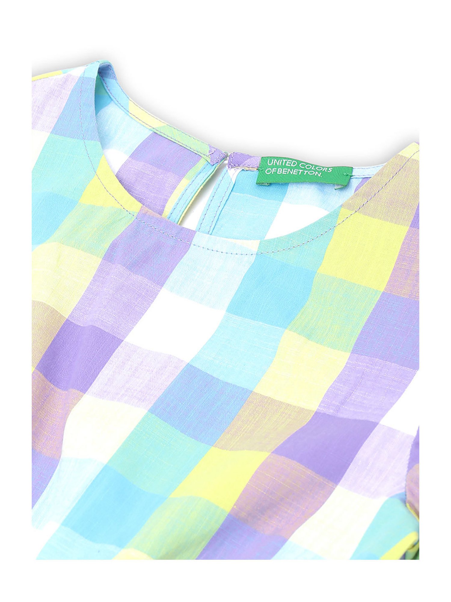 United Colors of Benetton Kids Multicolor Checks Dress