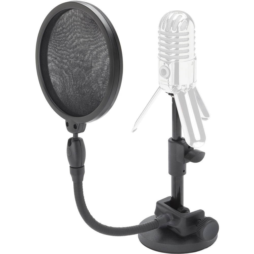 Desktop Microphone Stand Metal Pop Filter Bundle