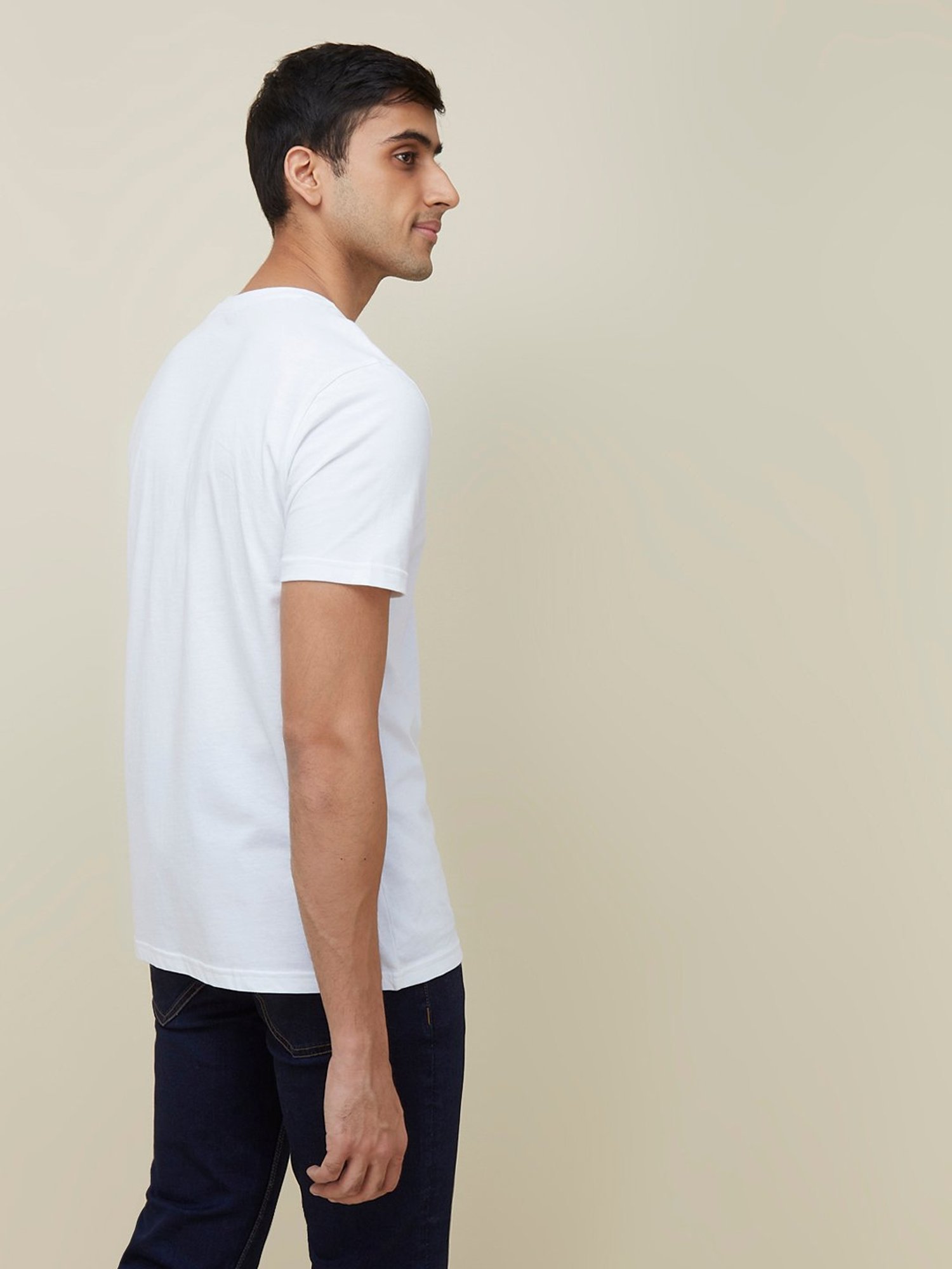 WES Casuals by Westside White Eco-Save Slim Fit T-Shirt