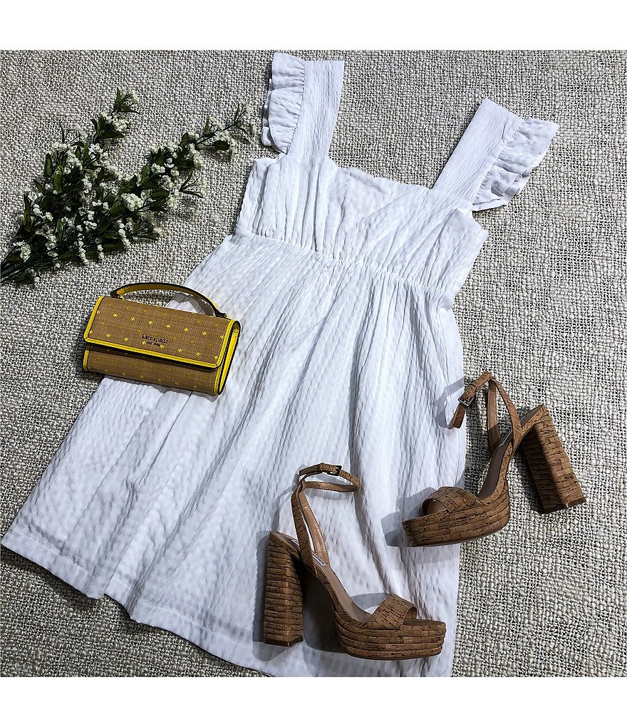 GB Empire Waist Flutter Sleeve Dress