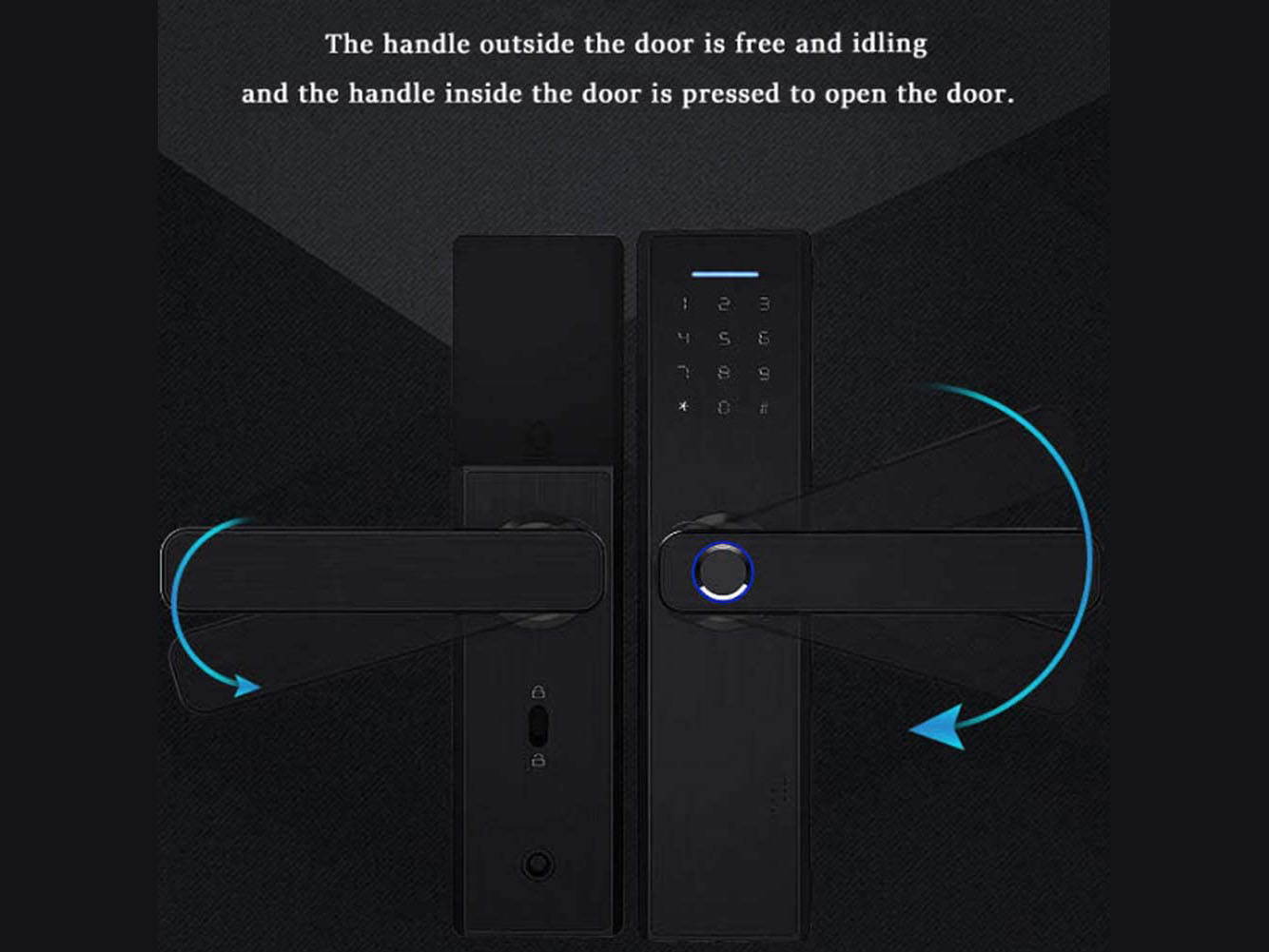 SLGOL Smart Door Lock with Fingerprint Door Lock,Applicable to both Left and Right|&laquo;Single Latch&raquo;Digital Keypad with Handle, Passcode Door Lock,Smart Deadbolt Mortise Lock,Free 2 ID Cards