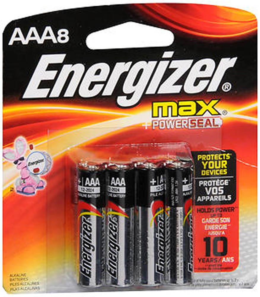 ENERGIZER Max 1.5V AAA Alkaline Battery, 8-pack