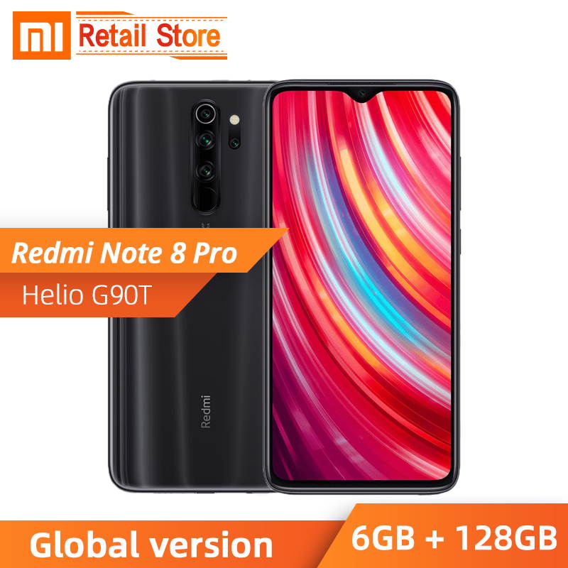 Global Version Xiaomi Redmi Note 8 Pro 6GB 128GB MTK Heilo G90T Mobile Phone Quad Cameras smartphone 64MP 4500mah NFC 18W
